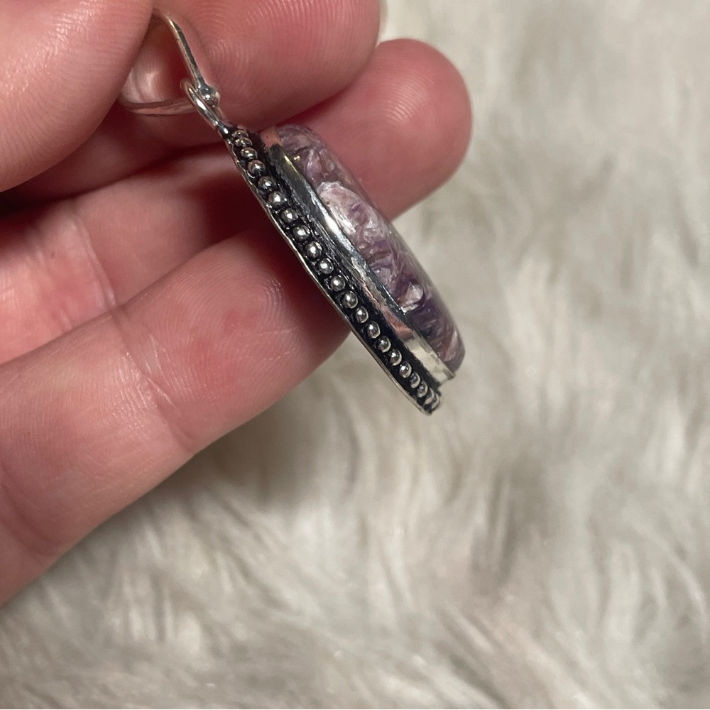 Charoite crystal pendant - Picture 4 of 7